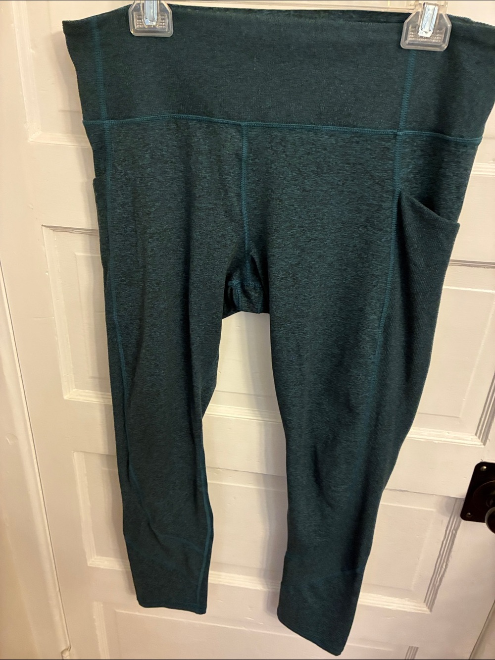 270 Women’s Teal Heather Soft Ribbed leggings - XL